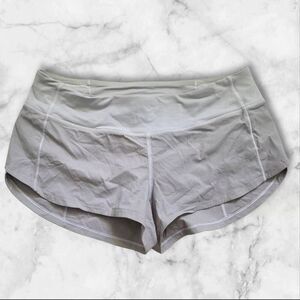 Lululemon Size 6 Speed Up Shorts Light Gray